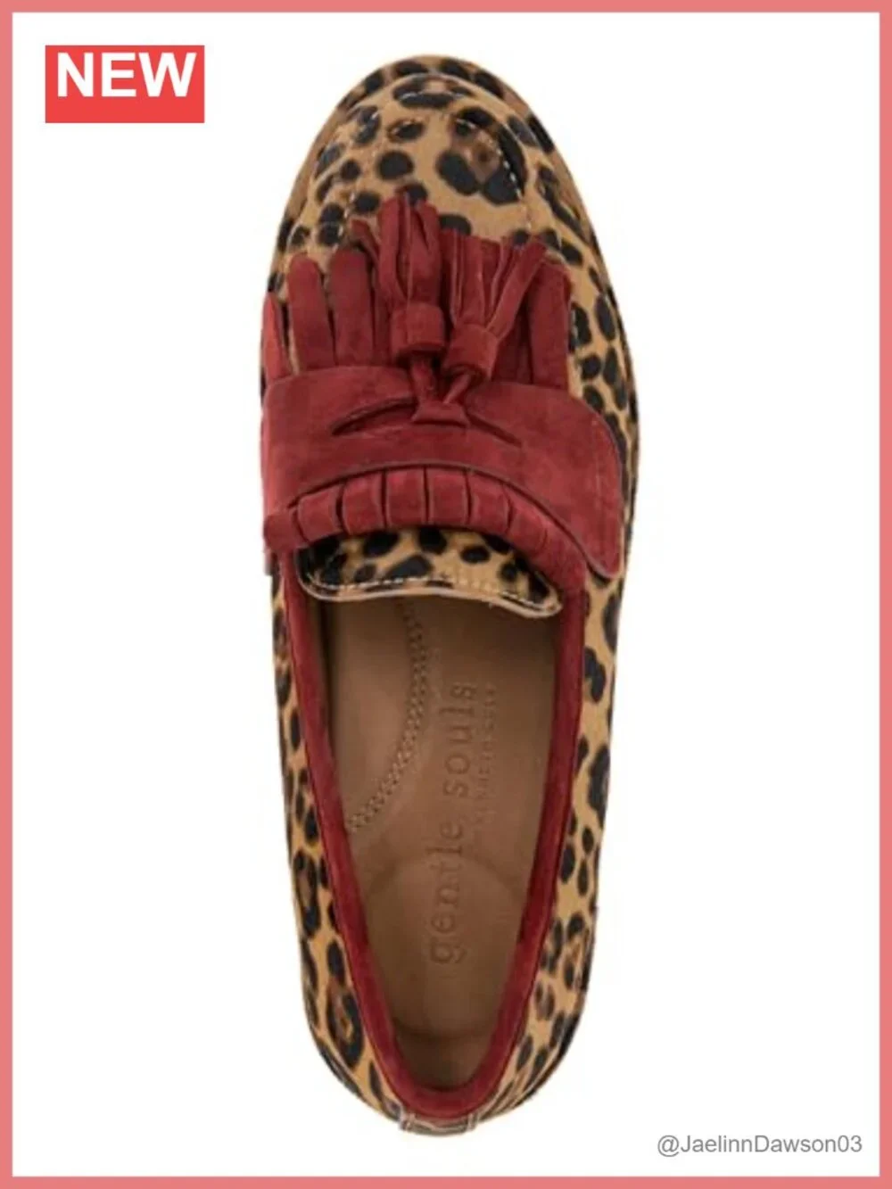 Women's Leather Slip-On Loafer Flats with Tassel Detail and Arch Support